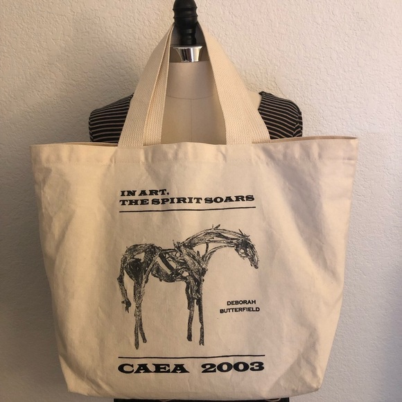 Deborah Butterfield Canvas Tote Bag - Picture 1 of 8